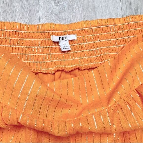 Yellow Wide Leg Pull On Pants 2X - Picture 5 of 7